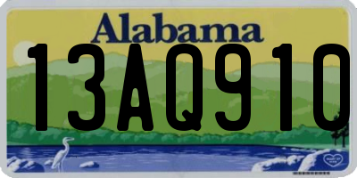 AL license plate 13AQ910