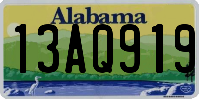 AL license plate 13AQ919