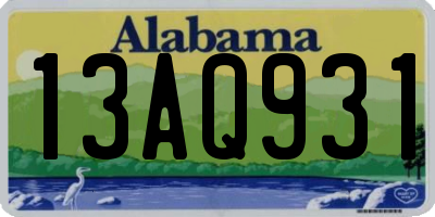 AL license plate 13AQ931