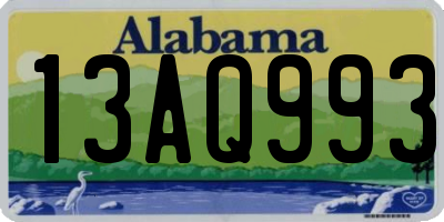 AL license plate 13AQ993
