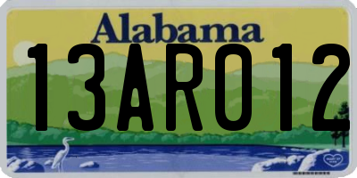 AL license plate 13AR012
