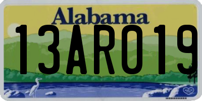 AL license plate 13AR019