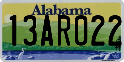 AL license plate 13AR022