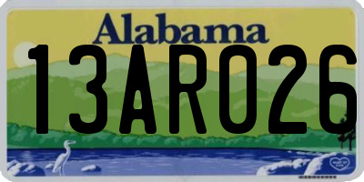 AL license plate 13AR026