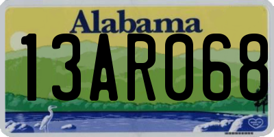 AL license plate 13AR068