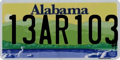 AL license plate 13AR103