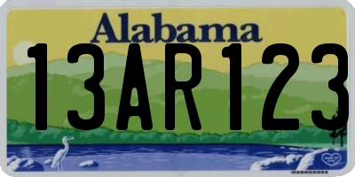 AL license plate 13AR123