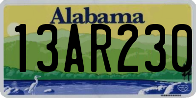 AL license plate 13AR230