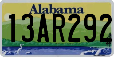 AL license plate 13AR292