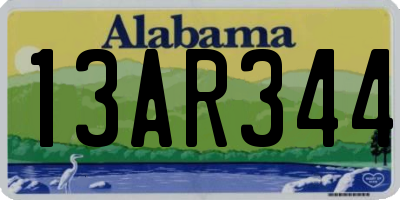 AL license plate 13AR344
