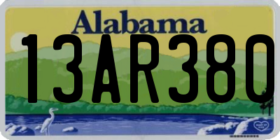 AL license plate 13AR380