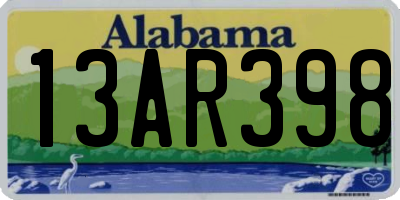 AL license plate 13AR398