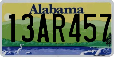 AL license plate 13AR457