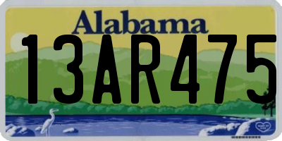 AL license plate 13AR475