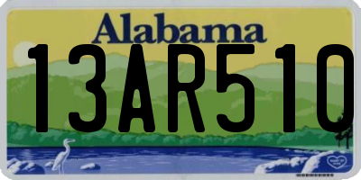 AL license plate 13AR510
