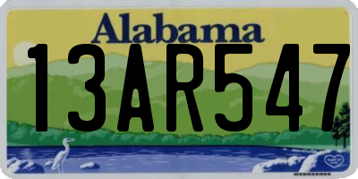AL license plate 13AR547