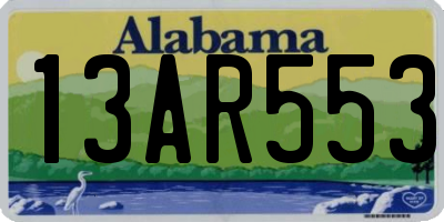 AL license plate 13AR553