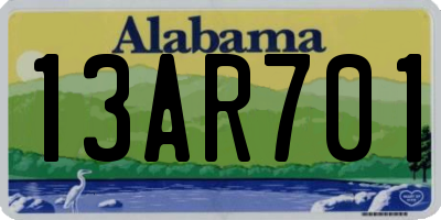 AL license plate 13AR701