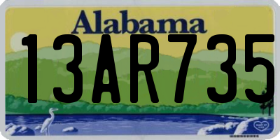 AL license plate 13AR735