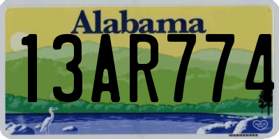 AL license plate 13AR774