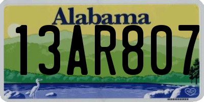 AL license plate 13AR807