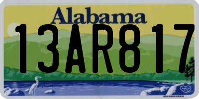 AL license plate 13AR817