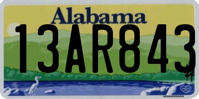 AL license plate 13AR843