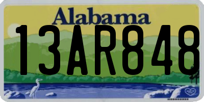 AL license plate 13AR848