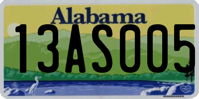 AL license plate 13AS005