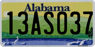 AL license plate 13AS037