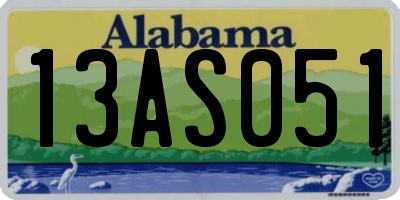 AL license plate 13AS051