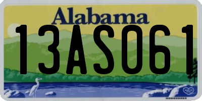 AL license plate 13AS061
