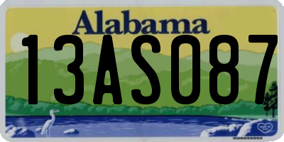 AL license plate 13AS087