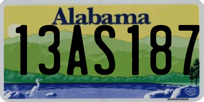 AL license plate 13AS187