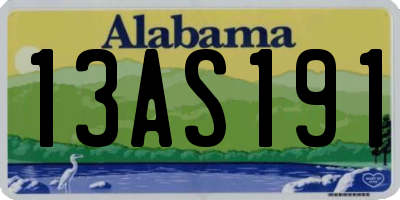 AL license plate 13AS191