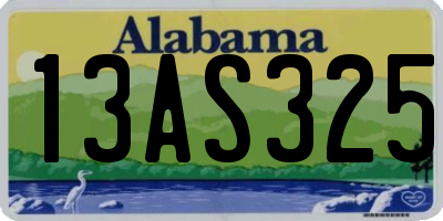 AL license plate 13AS325