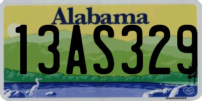 AL license plate 13AS329