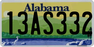 AL license plate 13AS332
