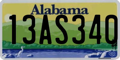 AL license plate 13AS340