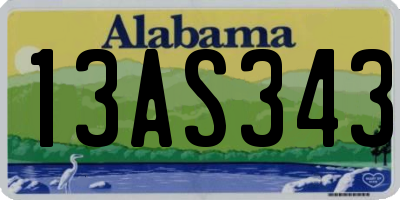AL license plate 13AS343