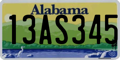 AL license plate 13AS345