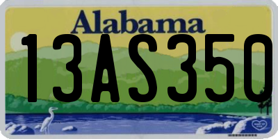 AL license plate 13AS350