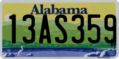 AL license plate 13AS359