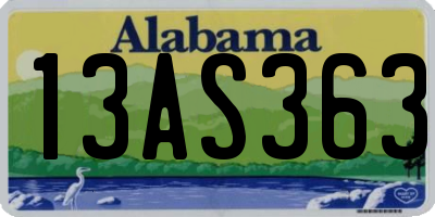 AL license plate 13AS363