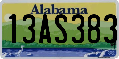 AL license plate 13AS383