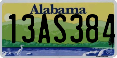 AL license plate 13AS384