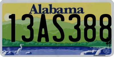 AL license plate 13AS388