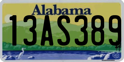 AL license plate 13AS389