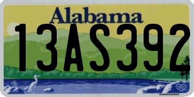 AL license plate 13AS392
