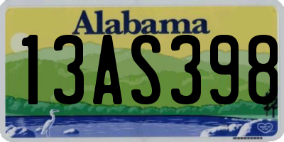 AL license plate 13AS398